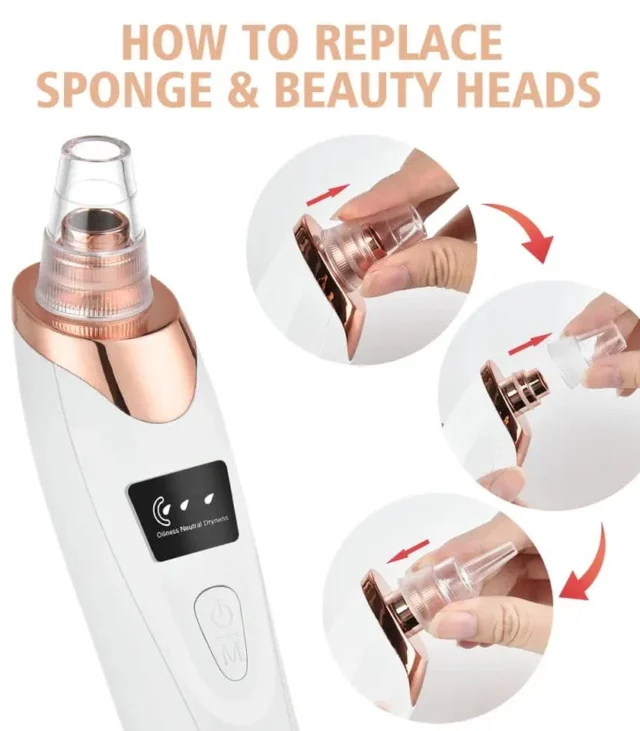 Shop Saverr Blackhead Remover Vacuum – Powerful Facial Pore Cleaner & Acne Suction Tool - Image 4