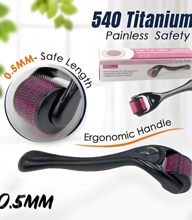 Derma Roller 0.5mm for Fine Lines, Wrinkles & Skin Rejuvenation