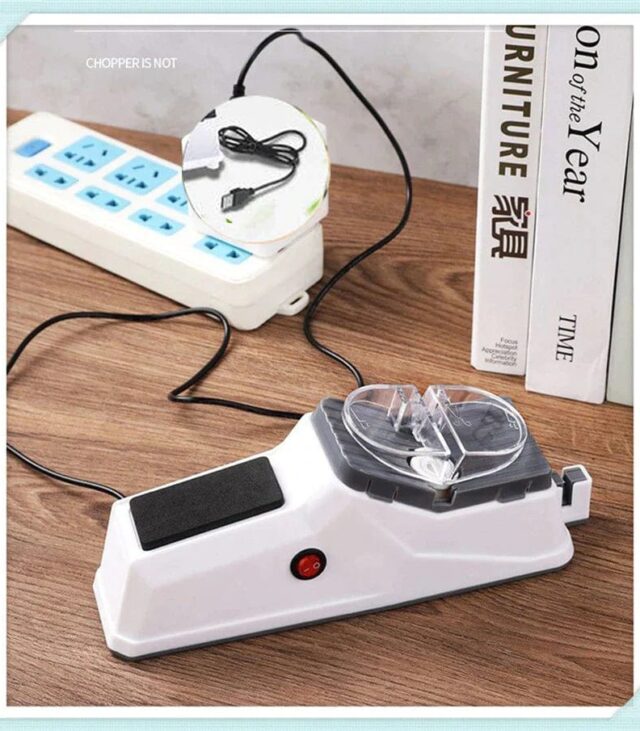 Shop Saverr Electric Knife and Scissor Sharpener - Quick, Easy, & Safe - Image 3