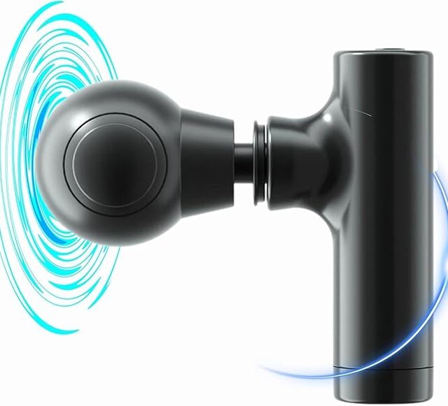 Mini Massage Gun - Portable Deep Tissue Massager with 4 Intensity Levels, USB-C (Random Color)